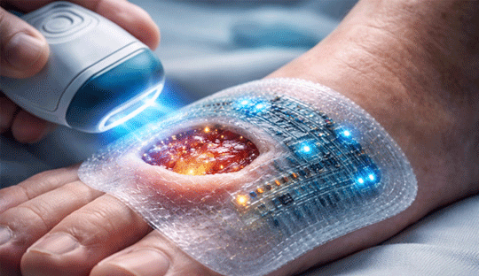 Ultrasound-Activated Piezoelectric Gel Bandage for Diabetic Wound Healing