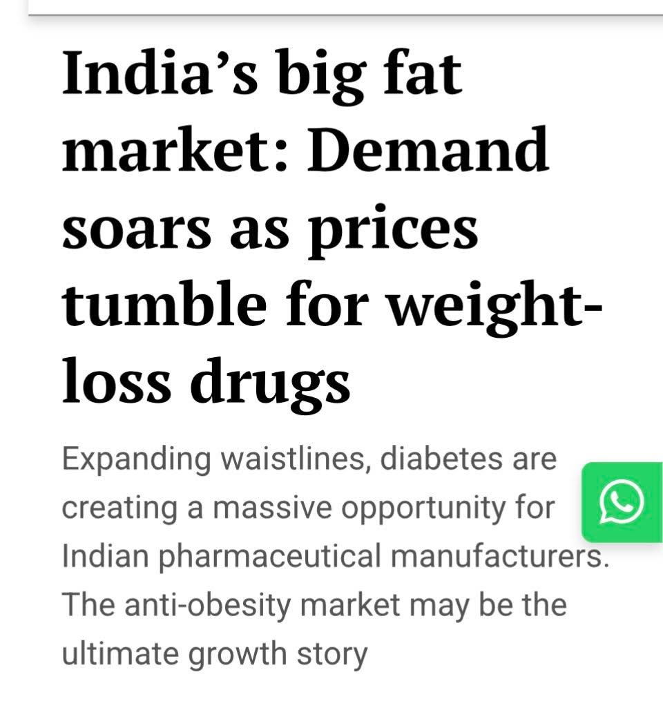Media Feature: Article on Obesity Care in India
